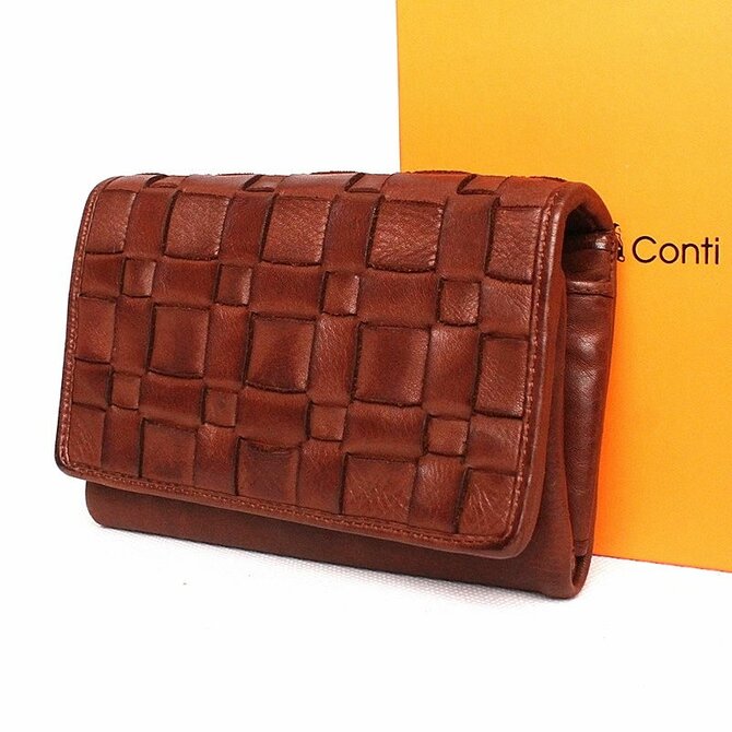 Luxusní hnědá kožená peněženka Gianni Conti no. 107 hnědá, kůže