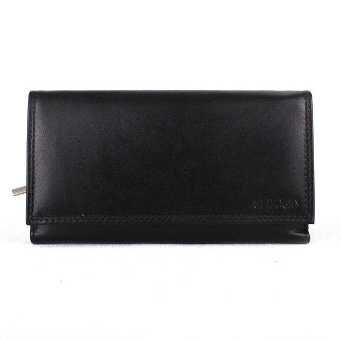 Černá matná kožená peněženka BELLUGIO (AD-10-064M) NEW černá, kůže