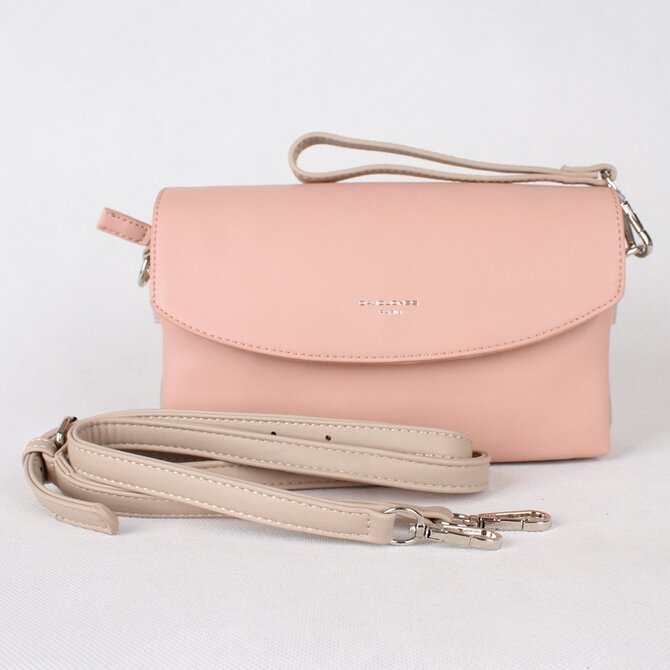 Růžová crossbody kabelka David Jones CM3792 růžová, syntetická kůže