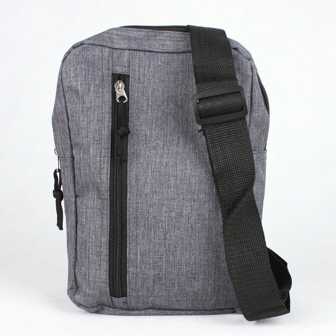 Tmavěšedá pánská taška na hruď přes rameno Bellugio GR-0170 šedá, nylon, textil