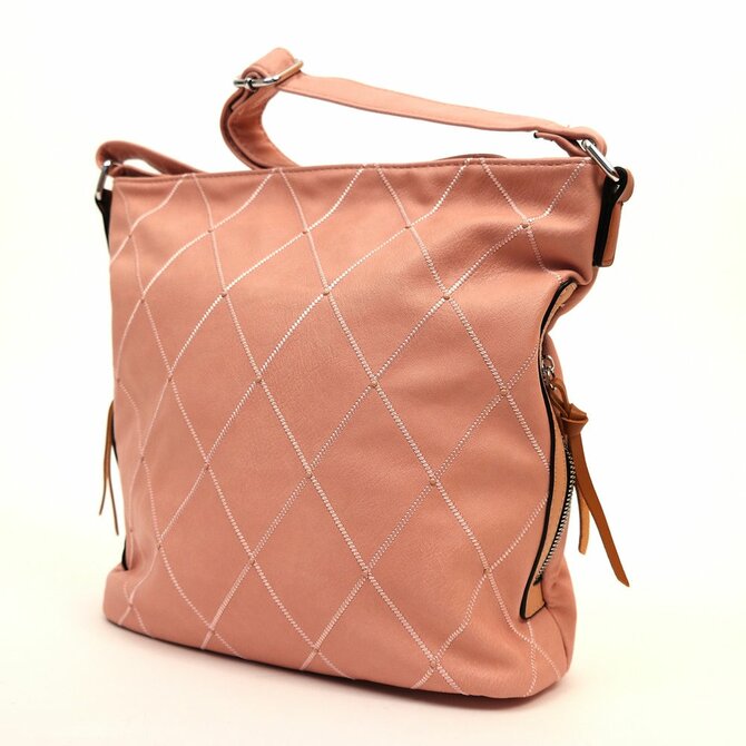 Střední růžová crossbody kabelka ROMINA &amp; CO 2297 růžová, syntetická kůže