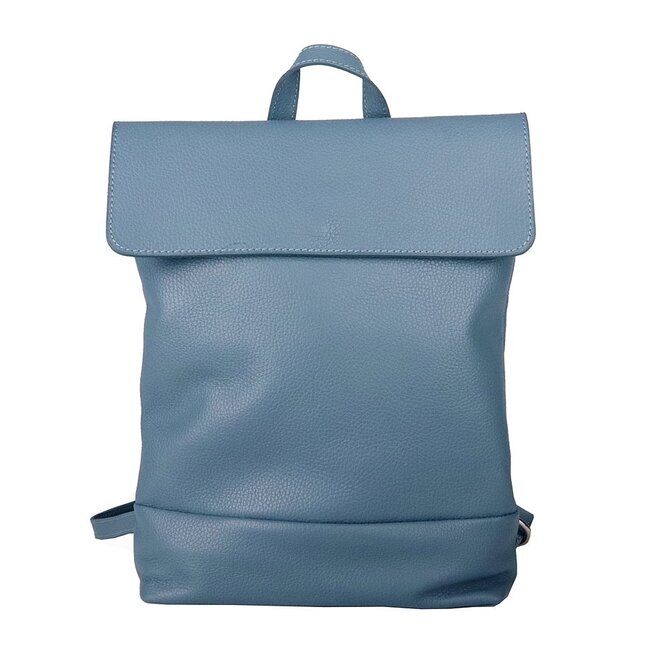 Střední džínově modrý kožený batoh 235 o obsahu cca. 6 l na formát A4 džínově modrá, kůže