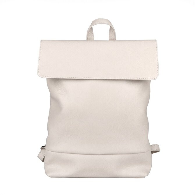 Střední latté kožený batoh 235 o obsahu cca. 6 l na formát A4 béžová, kůže