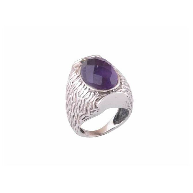 AutorskeSperky.com - Stříbrný prsten s ametystem -  S188 Stříbro