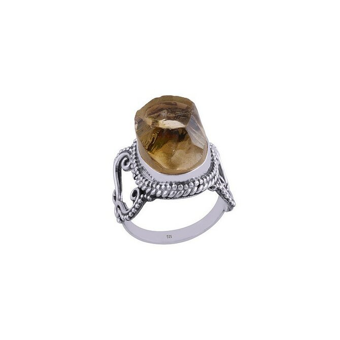 AutorskeSperky.com - Stříbrný prsten s citrínem -  S257 Stříbro