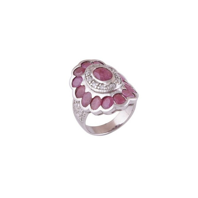 AutorskeSperky.com - Stříbrný prsten s rubíny -  S375 Stříbro