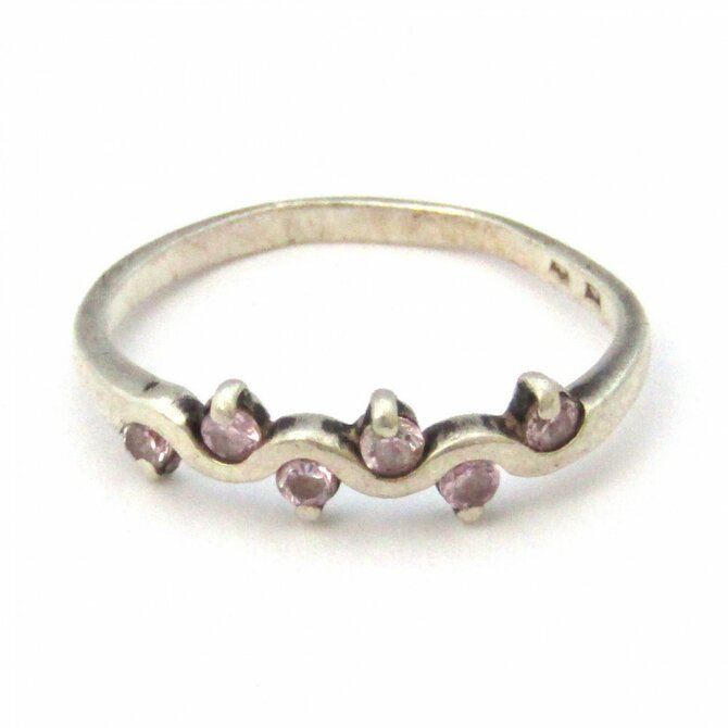 AutorskeSperky.com - Stříbrný prsten s růžovými topazy -  S1547 Stříbro