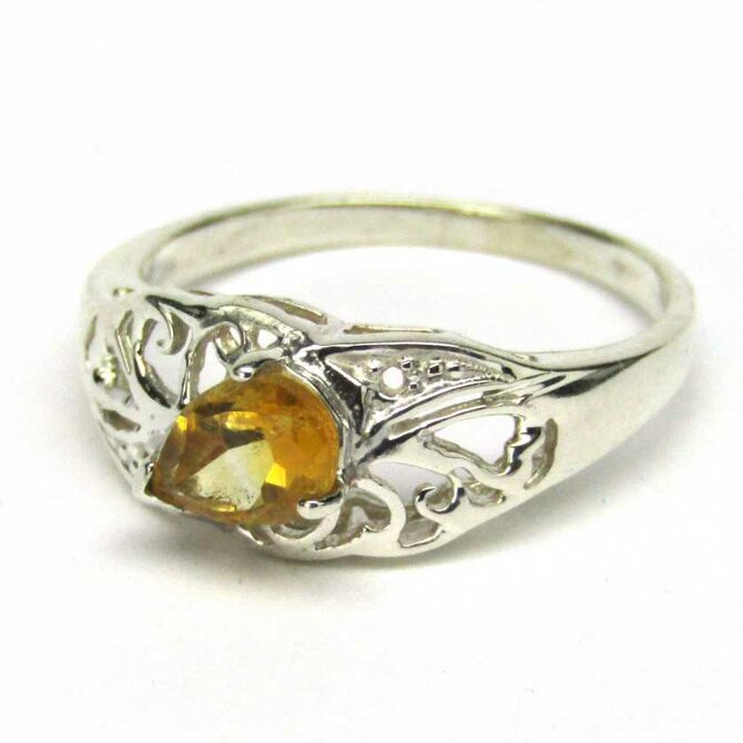 AutorskeSperky.com - Stříbrný prsten s citrínem -  S4407 Stříbro