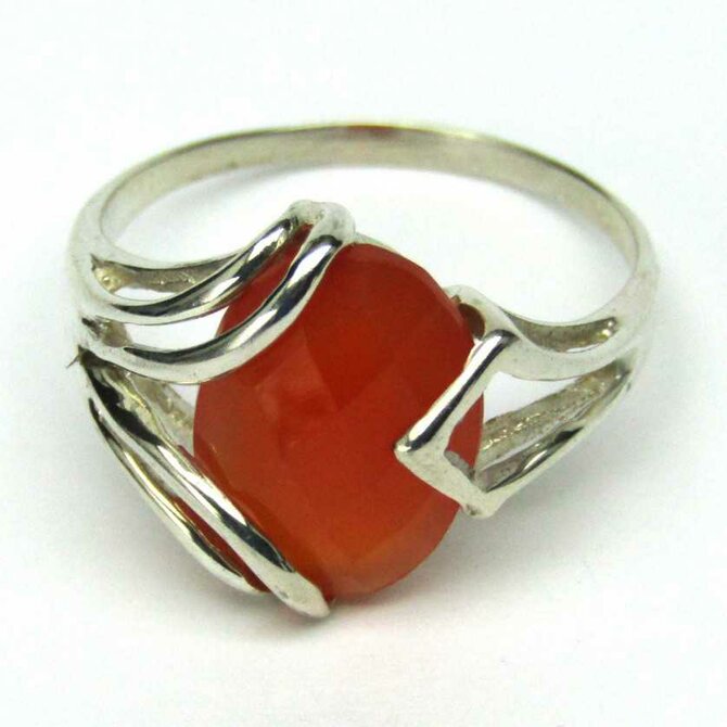 AutorskeSperky.com - Stříbrný prsten s karneolem -  S4567 Stříbro