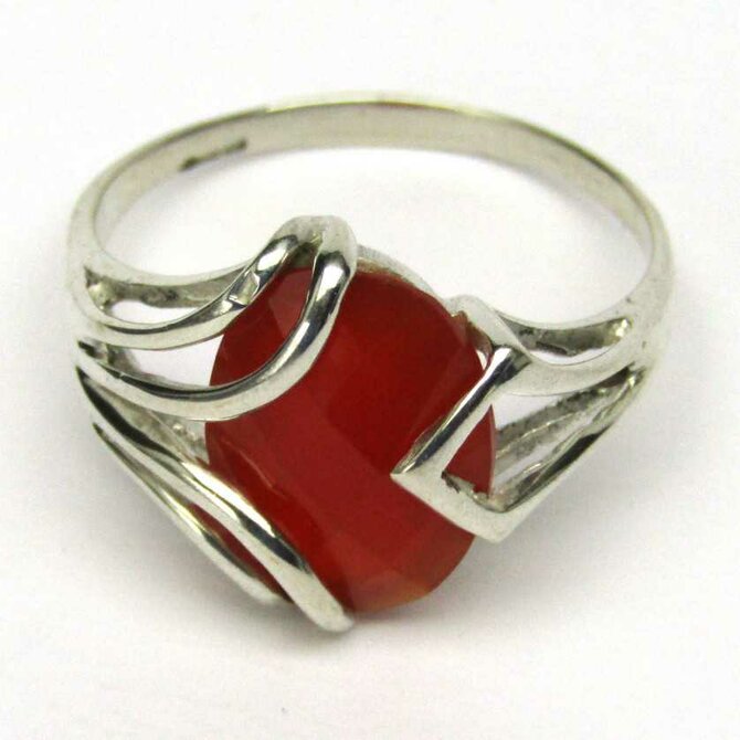 AutorskeSperky.com - Stříbrný prsten s karneolem -  S4568 Stříbro