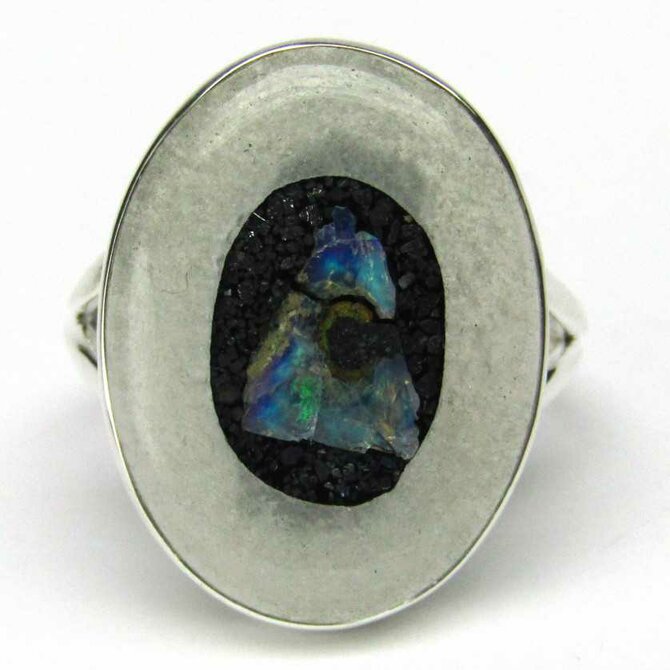 AutorskeSperky.com - Stříbrný prsten s opálem -  S4729 Stříbro