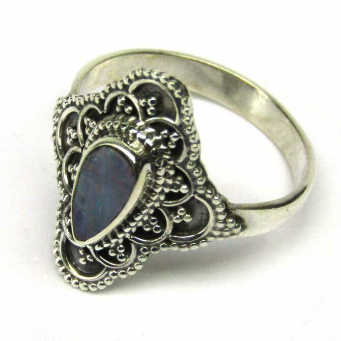 AutorskeSperky.com - Stříbrný prsten s opálem -  S4733 Stříbro