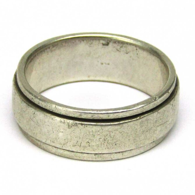 AutorskeSperky.com - Stříbrný prsten s točícím se středem -  S4926 Stříbro + ozdoby šperkařský kov