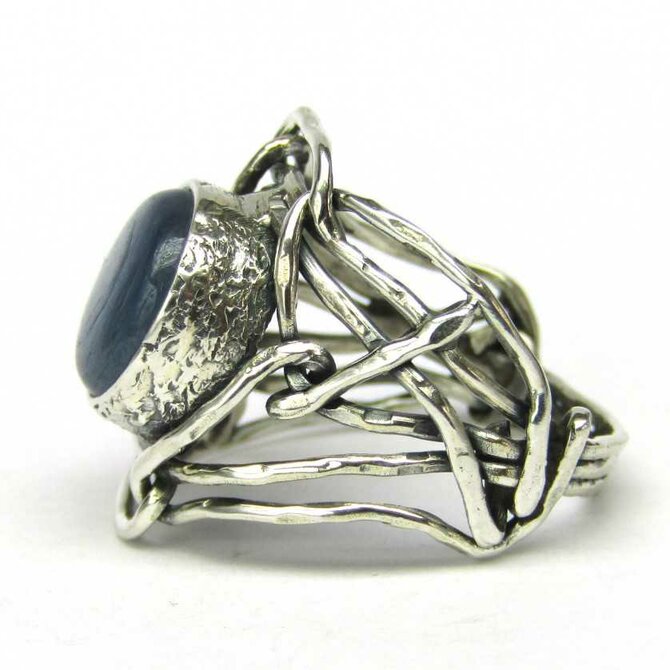 AutorskeSperky.com - Stříbrný prsten s kyanitem -  S6450 Stříbro