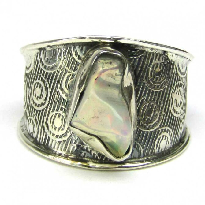 AutorskeSperky.com - Stříbrný prsten s opálem -  S6620 Stříbro