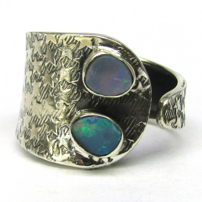 AutorskeSperky.com - Stříbrný prsten s opálem -  S6702 Stříbro