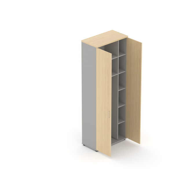 NABYTEK-DESIGNOVY.CZ - S686 03 - Kancelářská skříň Komfort, 80x38,5x218,5 cm, dveře 5/5 , calvados