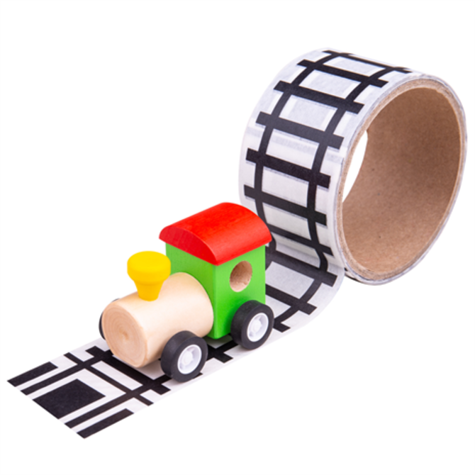 Lepící páska koleje s mašinkou - Bigjigs Toys