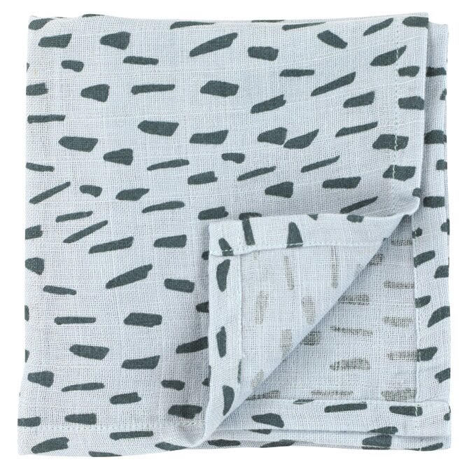 Trixie Bavlněná plenka muslin cloths - Blue Meadow - 120 cm, set 2 ks