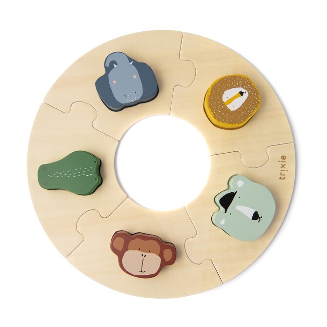 Dřevěné kulaté puzzle Trixie