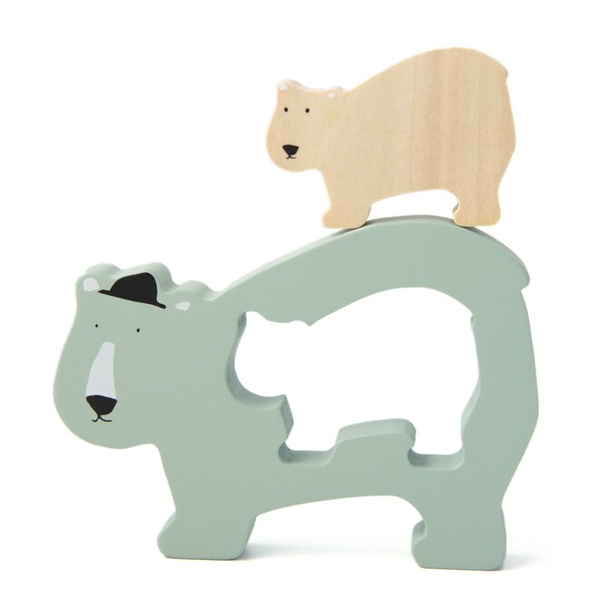 Dřevěné baby puzzle Trixie - Mr. Polar Bear