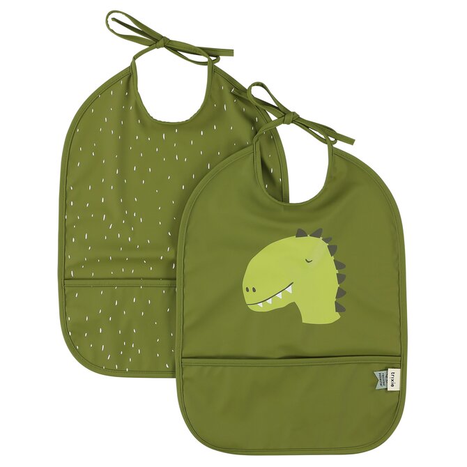 Dětský bryndák s kapsou Trixie Baby 2-pack Mr. Dino