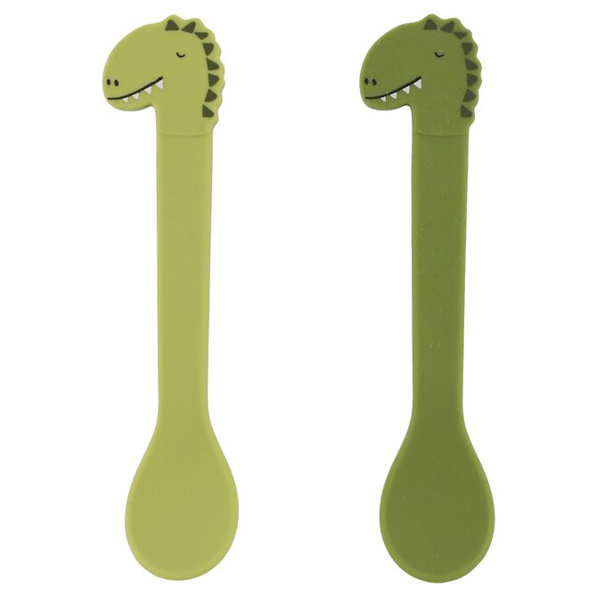 Dětské silikonové lžičky Trixie Baby - 2pack Mr. Dino