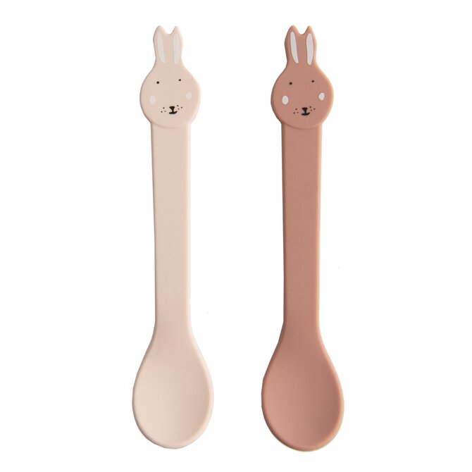Dětské silikonové lžičky Trixie 2-pack - Mrs. Rabbit