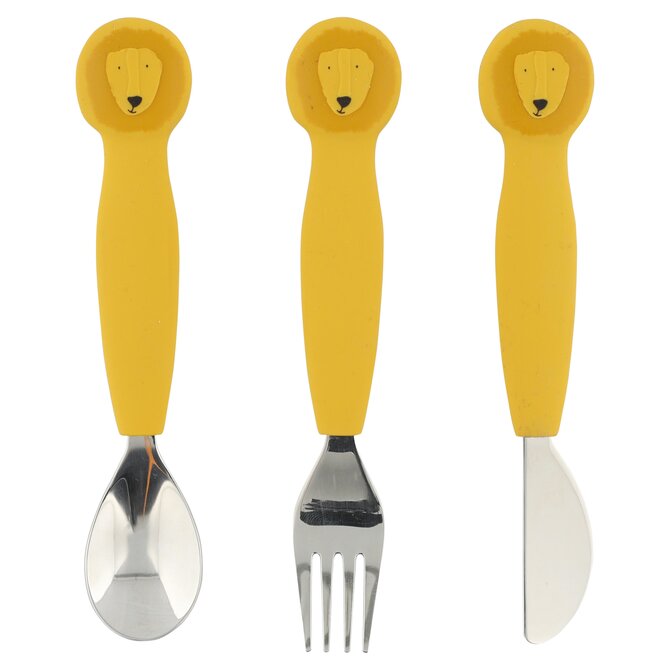 Dětský silikonový příbor Trixie Baby  3-pack Mr. Lion