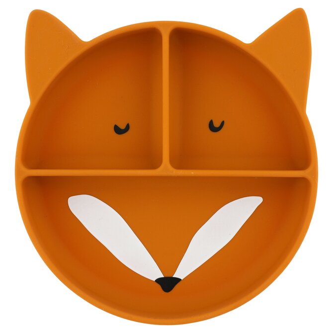 Dětský silikonový talíř s přísavkou Trixie Baby - Mr. Fox