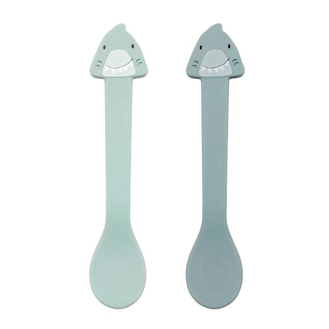 Dětské silikonové lžičky Trixie 2-pack - Mr. Shark