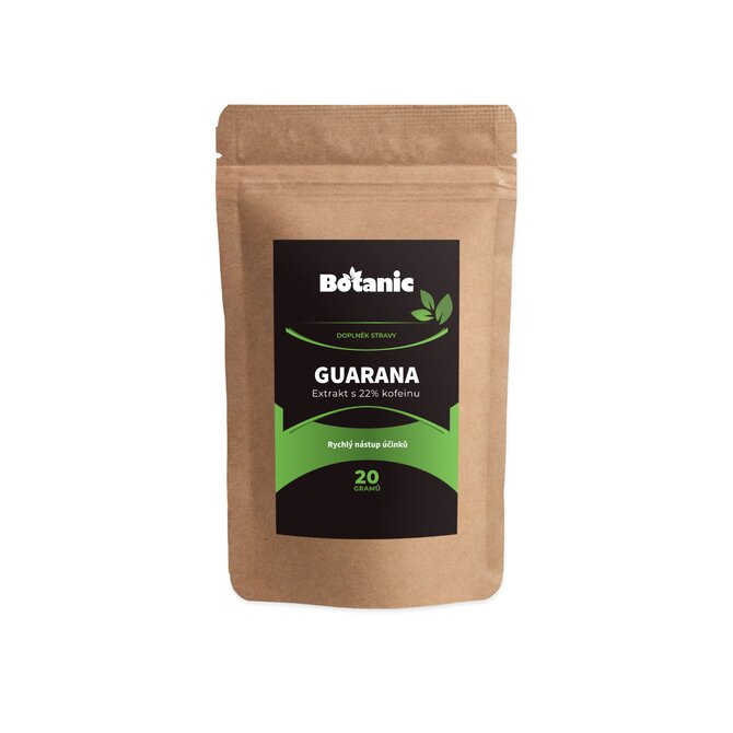 Botanic Guarana - Extrakt ze semínek s 22% kofeinu v prášku 20g