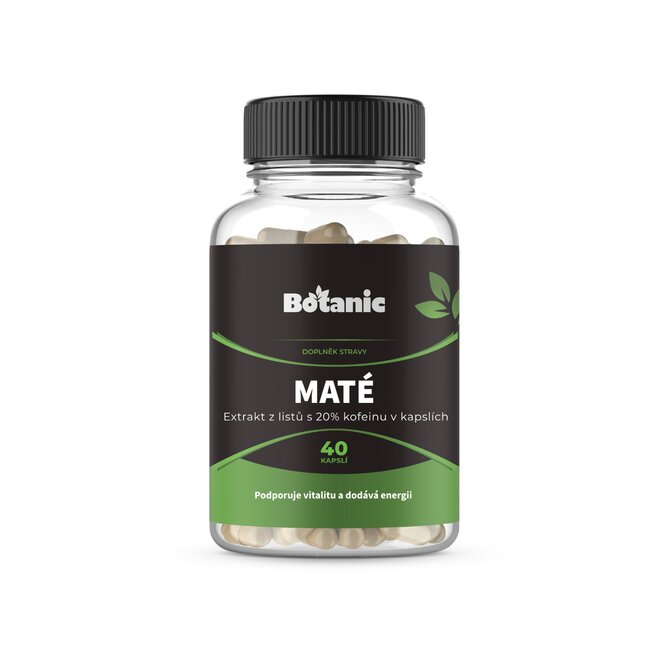 Botanic Maté - Extrakt z listů s 20% kofeinu v kapslích 40kap.