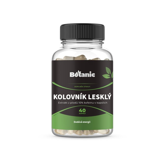 Botanic Kolovník lesklý - Extrakt z plodů 10% kofeinu v kapslích 40kap.