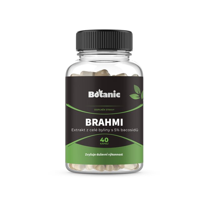 Botanic Brahmi - Extrakt z celé byliny s 5% bacosidů v kapslích 40kap.