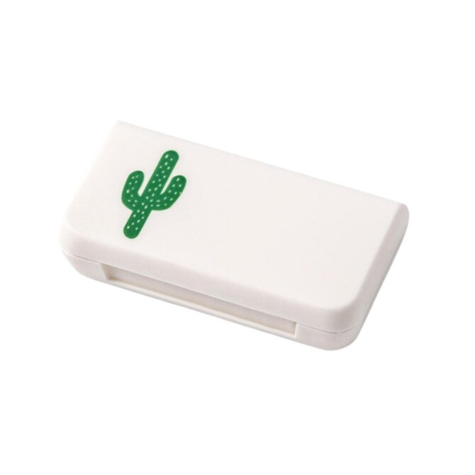 Botanic Zásobník na kapsle - Bílý s kaktusem, 3 boxy