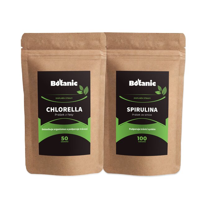 Botanic Chlorella a Spirulina - Výhodný balíček 150 g