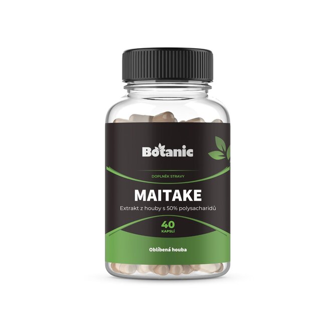 Botanic Maitake - Extrakt z houby s 50% polysacharidů 40 kapslí