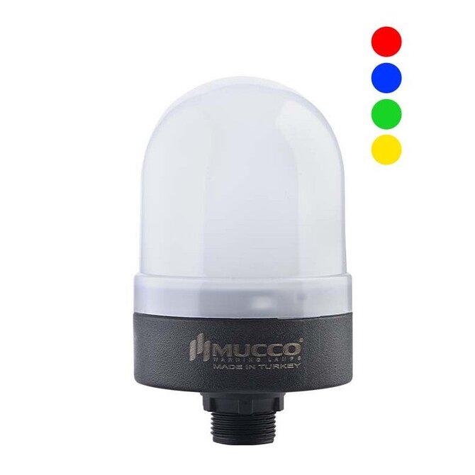 Signální maják LED RGB se zvukovým signálem, 12-24 V/DC, ø70mm