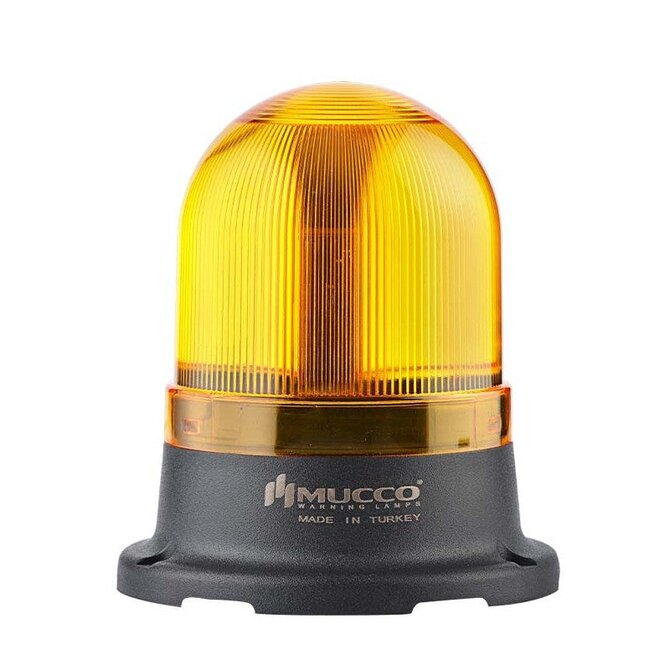 5 REŽIMŮ ø100 UNIV. SIGNÁLNÍ MAJÁK SE ZVUKOVÝM SIGNÁLEM, 12-24 V AC/DC, ŽLUTÝ