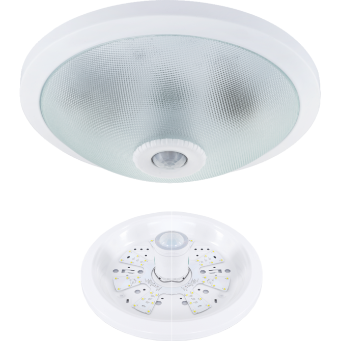 LED Plafoniera 18W s pohybovým čidlem PIR Svítidlo přisazené kruhové s IR čidlem