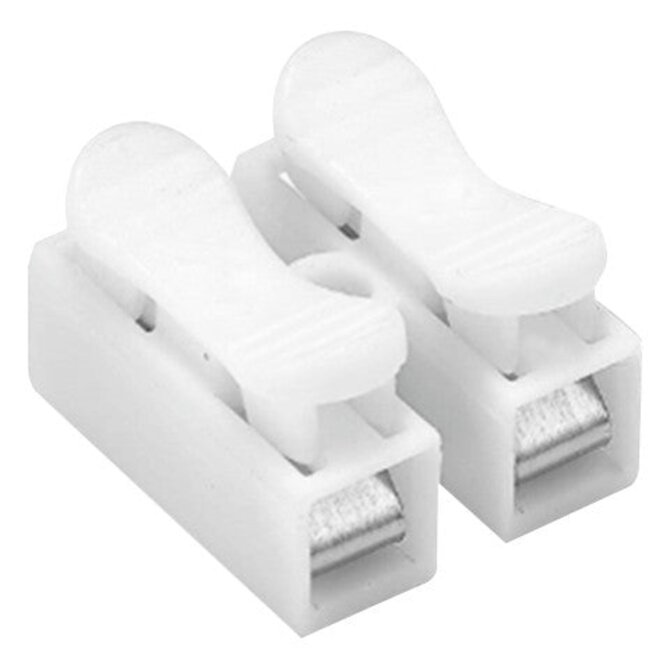 Svorka bezšroubová lustrová 2-pólová 0,75 mm2 -2,5 mm2 bílá pro svítidla