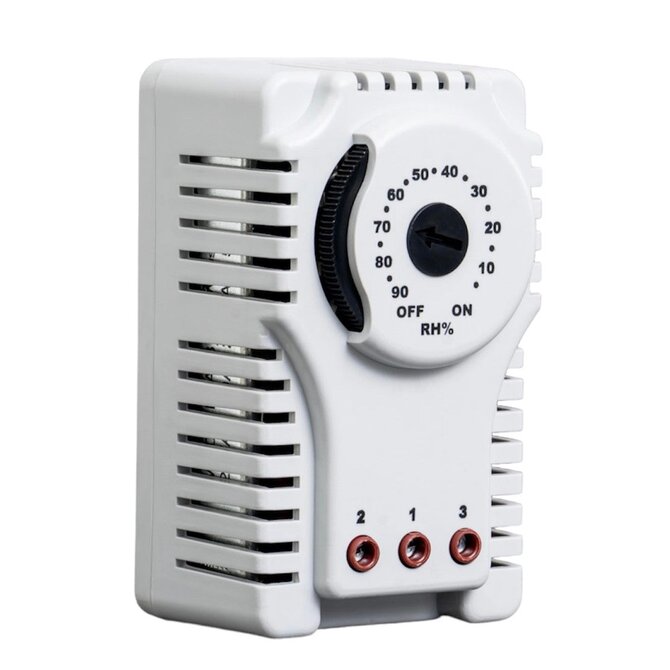 Hygrostat rozsah nastavení 10-90 %RH, Plastim