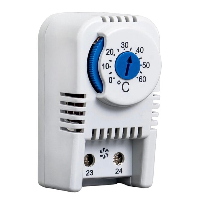 Bimetalový termostat NO spínací, rozsah nastavení 0-60°C,