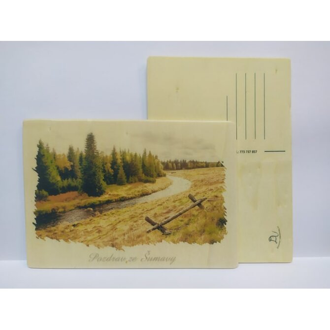 Dřevěná pohlednice - Šumava