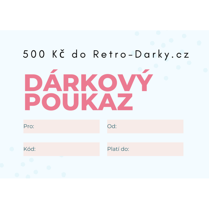 Dárkový poukaz emailem 500 Kč