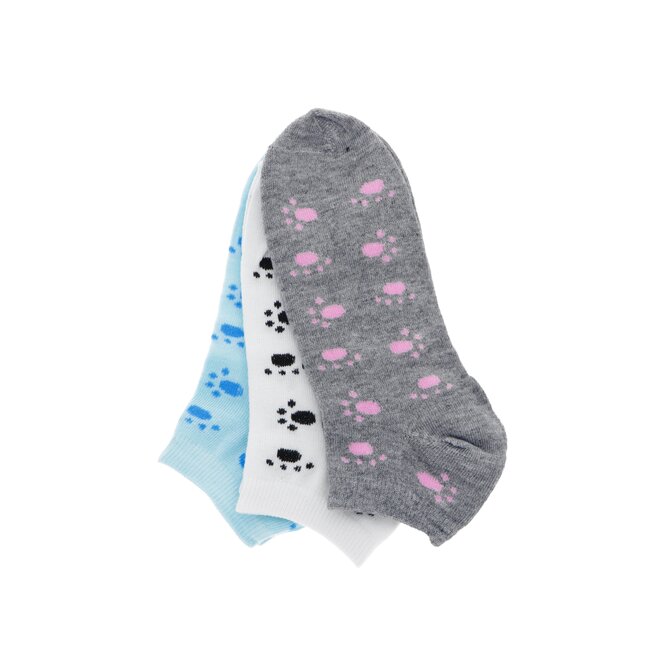 Kotníkové ponožky 3 pack různé barvy Velikost: 38-42 39-42, 80% bavlna, 15% polyester a 5% elastan