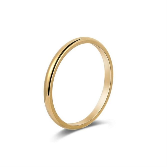 Ewena Prsten z chirurgické oceli zlatý Velikost v mm: 17,5