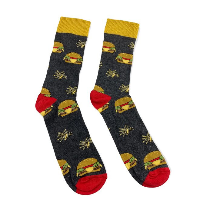 VIRGINA Vysoké ponožky hamburger velikost 39 - 42 39-42, Bambus 85% bavlna, 10% polyamid a 5% elastan