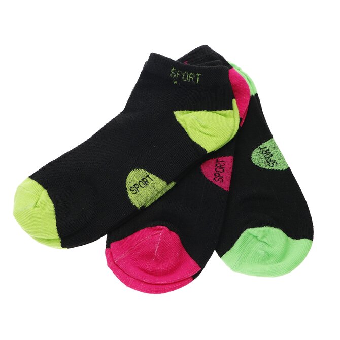 PESAIL Kotníkové ponožky 3 pack různé barvy 35-38 Sport 35-38, 80% bavlna, 15% polyester a 5% elastan